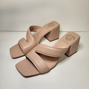 Vince Camuto Slide Sandal Heels Women's Size 8.5 Pale Peony Blush Pink NWT